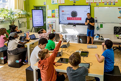 Classroom touchscreens.